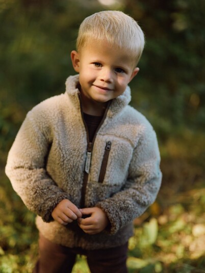 Gullkorn Kalk Fleece Jakke Brun 134