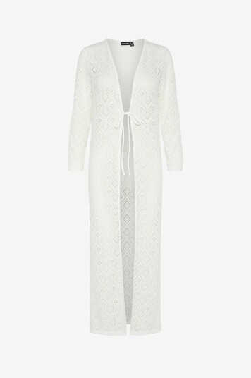 pieceStrandkjole pcVita 7/8 Lace Ankle Kimono   Hvit
