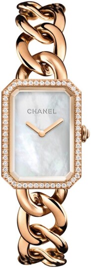 Chanel Dameklokke H4412 Premiere Hvit/18 karat rosé gull