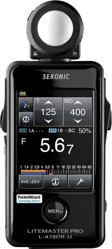 Sekonic L-478DR Lysmåler med PocketWizard radiosender Sekonic L-478DR Lysmåler med PocketWizard radiosender