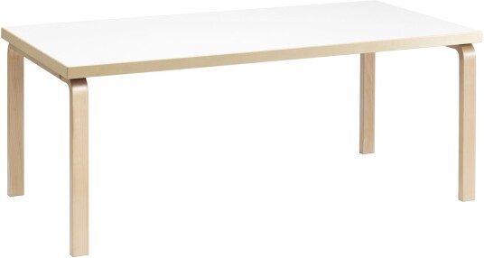 Artek - Aalto Bord 83 Vit Laminat Klarlackad Spisebord Alvar Hvit Tre