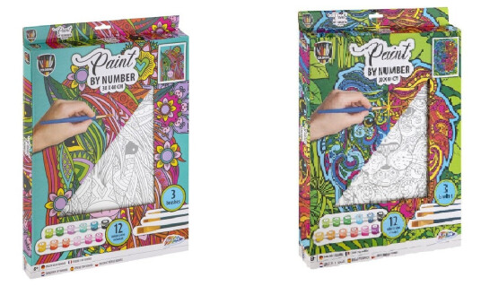 Grafix 2x Paint By Number on Canvas Animal theme Bundle