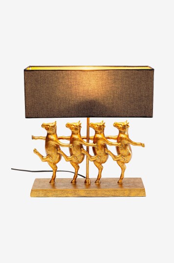 KARE Design   Bordlampe Dancing Cows Svart   Gull