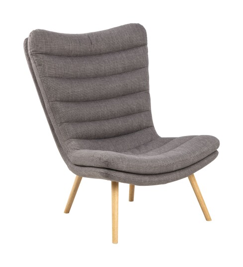 Nordform AC - Actona Grafton Lenestol m. horisontale sømmer, Gråbrunt stoff Unoliving 1782257-01-0 1782259-01-0