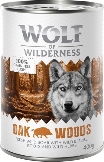 Wolf Of Wilderness Våtfôr Adult Single Protein Oak Woods Villsvin 24 X 400 G