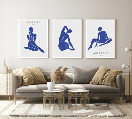 Plakater Matisse & Abstract / sett med 3 Plakater Matisse & Abstract / sett med 3