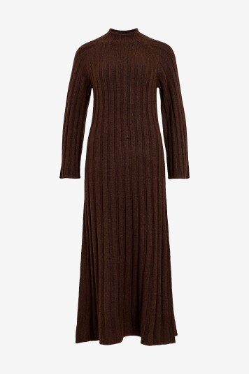 Vila Maxikjole viCleo Highneck Brun