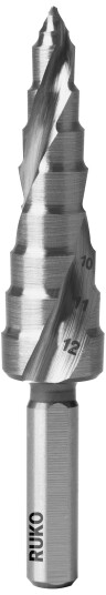 Trappebor HSS Ultimatecut med Flowstep spiss, 5-12mm