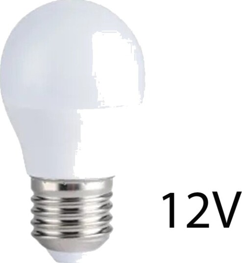 Ledlife E27 4W LED pære   12VDC G45   Dimbar : Ikke dimbar Kulør : Varm