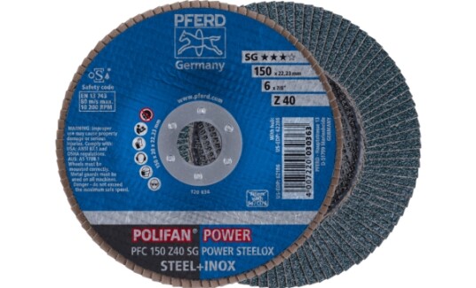 Pferd Polifan Lamellskiver Av Zirkonia Aluminiumoksid Z Sg Power Steelox 15 Cm 10 Stk