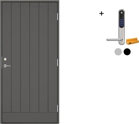 Ytterdør Swedoor Clever-Line+ Koster med Yale Doorman Classic Home