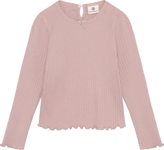En Fant T Shirt Ls Pointelle Pink 98 En Fant T Shirt Ls Pointelle Pink 98