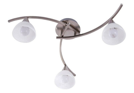 Lindby Della – taklampe matt nikkel, 3 lyskilder