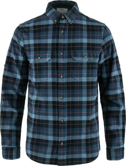Fjellreven Men's Singi Heavy Flannel Shirt Dark Navy-Indigo Blue M