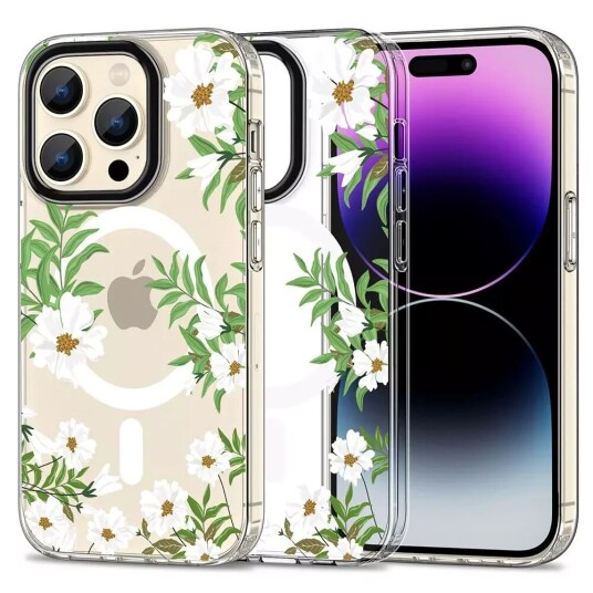 Tech-Protect iPhone 15 Pro Max Tech-Protect MagMood Deksel - MagSafe Kompatibel - Spring Daisy