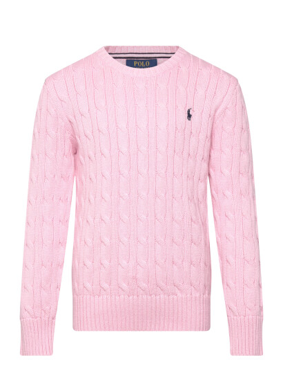 Ralph Lauren Kids Cable Knit Cotton Sweater Pink 132 137