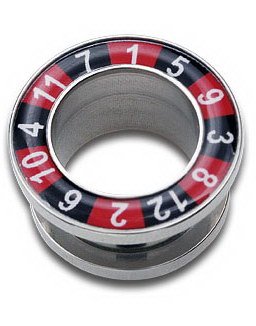 Utgått Russian Roulette Piercing Tunnel Strl 8 mm