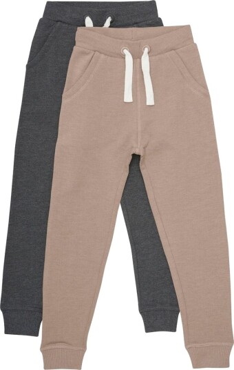 Minymo 2 pack joggebukse til barn Fossil