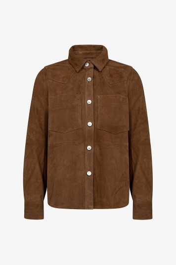 IVY Copenhagen Skjortejakke Ivy corinne Suede Overshirt Brun