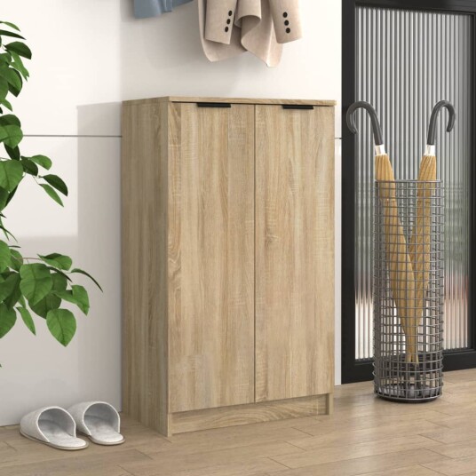 vidaXL Skoskap sonoma eik 59x35x100 cm konstruert tre vidaXL Skoskap sonoma eik 59x35x100 cm konstruert tre