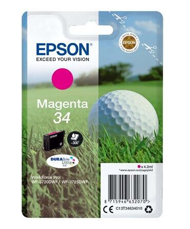 Epson 34 - magenta - original - blækpatron - Blekkpatron Rød Epson 34 - magenta - original - blækpatron - Blekkpatron Rød
