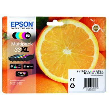 Epson Blekkpatron MultiPack Bk,C,M,Y,PBK, Innehåll 12,2 T3357 Epson Blekkpatron MultiPack Bk,C,M,Y,PBK, Innehåll 12,2 T3357