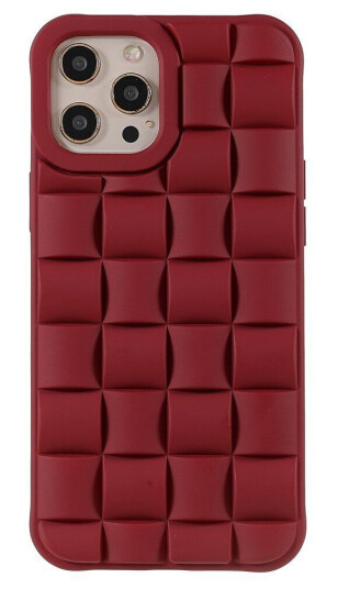INCOVER iPhone 13 Pro Grid Texture Silikon Bakdeksel - Rød