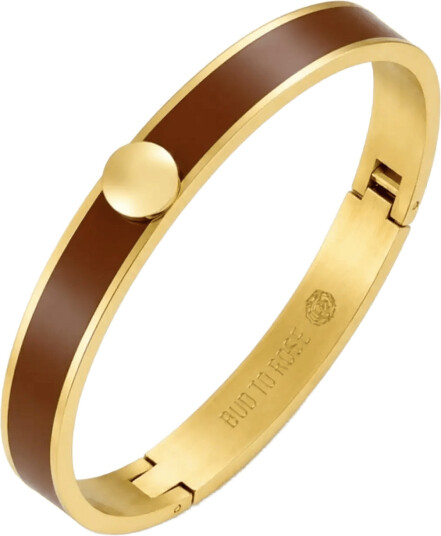 Bud To Rose Capri Enamel Bracelet Brown/Gold   Gold   ONE SIZE