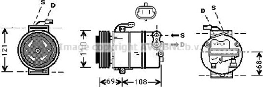 AC kompressor PRASCO OLAK317 AC kompressor PRASCO OLAK317