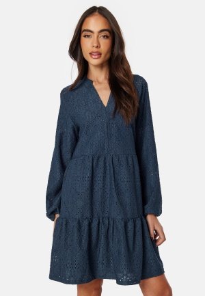 Object Collectors Item Objfeodora gia L/S dress Dark Denim Datail:Co L