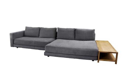 Cane line Scale divansofa Dark grey 2 seter modul 2 seter sjeselong armlen H & sidebord Grå
