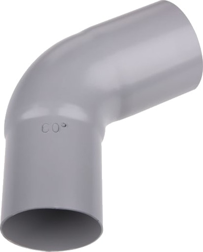 Plastmo bøy Ø75mm 75° grå gray 75 mm Plastmo bøy Ø75mm 75° grå gray 75 mm
