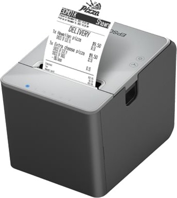 Epson Tm L100 103   Kvitteringsskriver   Termolinje   Rull 7,95 Cm   203 X 203 Dpi   Inntil 170 Mm/Sek   Usb 2.0 Gigabit Lan Seriell   Kutter   Delkuttskjærer   Svart