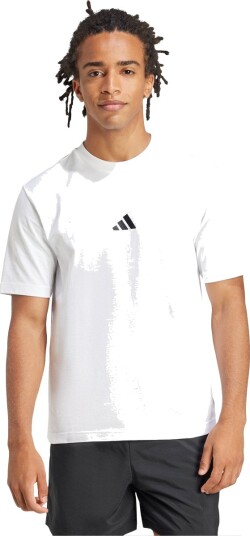 Adidas Essentials Small Logo Single Jersey T-Shirt t-skjorte herre White M Adidas Essentials Small Logo Single Jersey T-Shirt t-skjorte herre White M