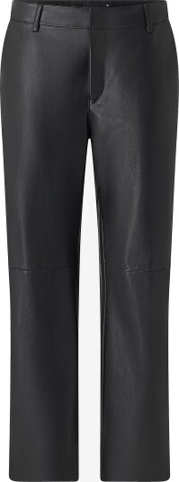 Gina Tricot - Bukser Pu barrel leg trousers - Svart