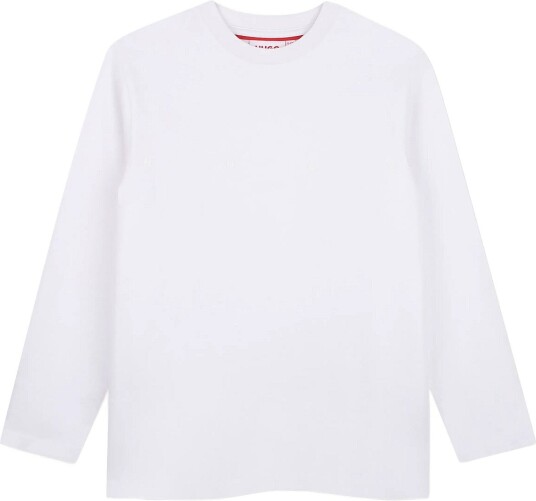Hugo Kids Long Sleeve T Shirt   White   164