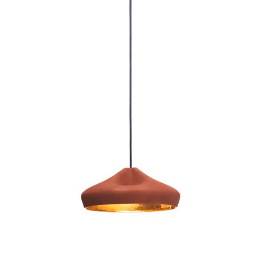 Marset Pleat Box Taklampe 36 Terracotta & Gold