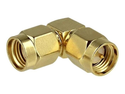 DeLOCK 90° RF-adapter RP-SMA hann til SMA hann