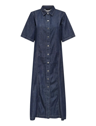 ONLY Onlruna Ss Midi Dress Rinse Dnm Akm Cs Navy S ONLY Onlruna Ss Midi Dress Rinse Dnm Akm Cs Navy S