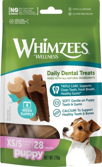 Whimzees Puppy Dentaltygg 28 stk - Glutenfri for Valper XS/S