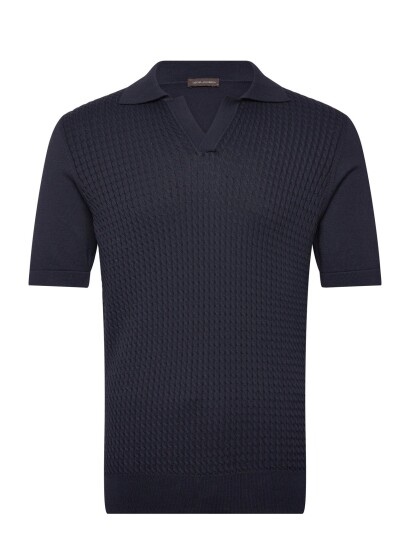 Oscar Jacobson Alf Poloshirt S S   Navy   S