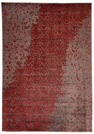 Håndknyttet. Opphav: India Damask Teppe 245x350