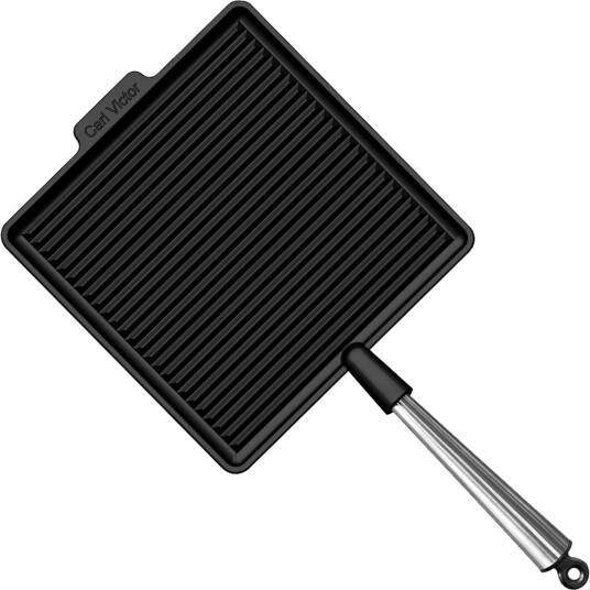 Carl Victor Firkantet grillpanne i støpejern 28 cm, stålhåndtak 1782378-01-0 1782372-01-0 Carl Victor Firkantet grillpanne i støpejern 28 cm, stålhåndtak 1782378-01-0 1782372-01-0