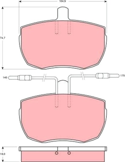 TRW GDB342 Bremseklosser
