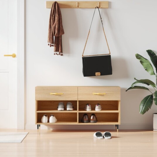 vidaXL Skoskap sonoma eik 102x35x55 cm konstruert tre vidaXL Skoskap sonoma eik 102x35x55 cm konstruert tre