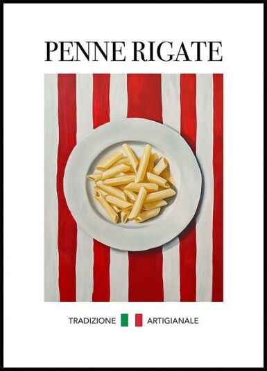 Penne Rigate Poster Plakat / 30x40cm
