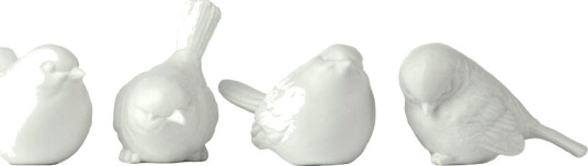 Pols Potten Porselensfigurer 4-pakning Hvit – Sparrows