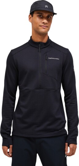 Peak Performance M Trail Polartec Half Zip Svart Golfgenser herre Black Small
