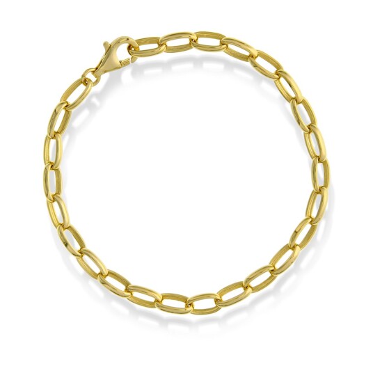 Pan Jewelry Amsterdam Amour armbånd i 925 forgylt sølv 20 cm