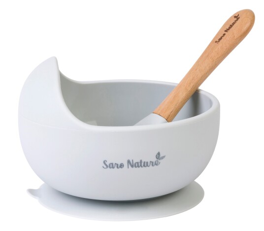 SARO Baby Nordic Wave Feeding Set Grey